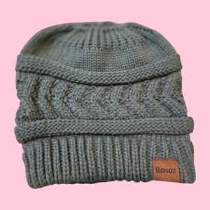 Kids Cable Knit Beanie - Gray